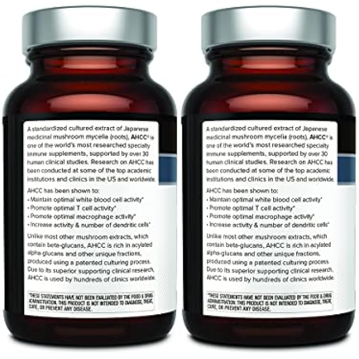 Quality of Life AHCC Kinoko Platinum 750 mg – Premium Immune Support Supplement - Pack of 2, 60 Count Bottles - Image 3