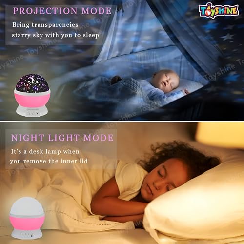 Toyshine Star Moon Night Light Lamp Projector with 12 Color Changing Lights Modes,360° Rotating Night Lamp Projection lamp Home Room Decor for Kids and Adults - Image 5