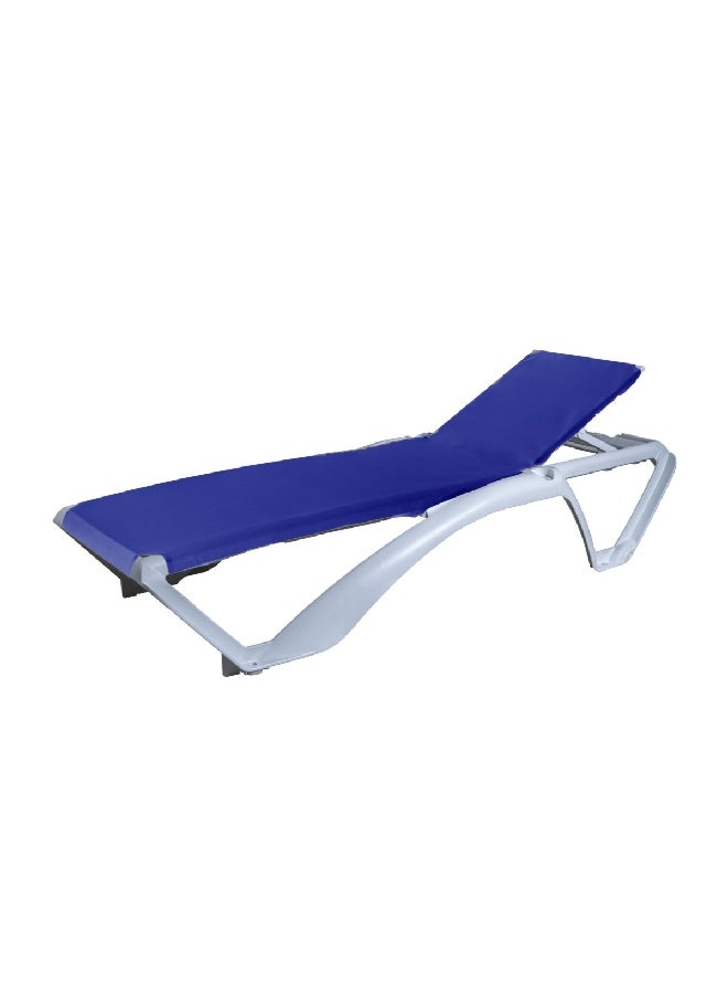 Resol Foldable Comfortable Sun Lounger with Reclining Back Blue/Light Grey 3970 - Image 2