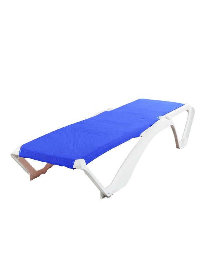 Resol Foldable Comfortable Sun Lounger with Reclining Back Blue/Light Grey 3970 - Image 3