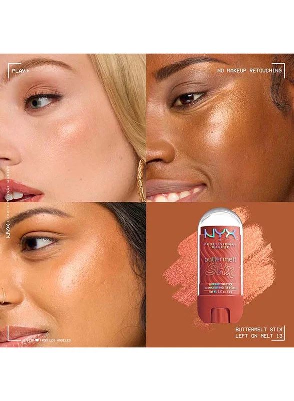 Nyx Professional Makeup  NYX Professional Makeup Buttermelt Stix, Glow Boosting Stix, up to 8 HR wear, Left On Melt for Women | Best Price UAE