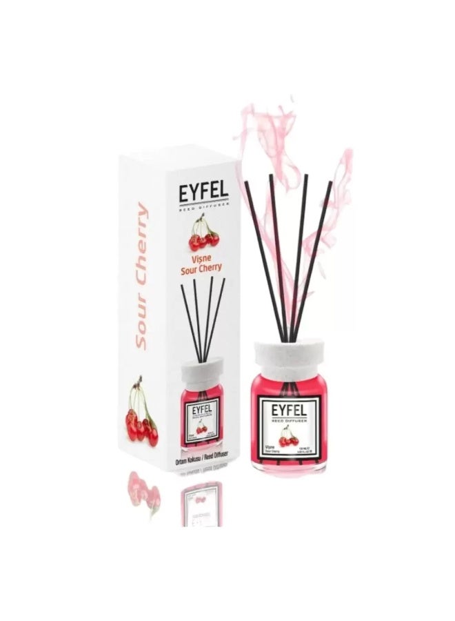 Eyfel Perfume Aroma diffuser, Home Fragrance With Sticks & Sour Cherry Fragrance - 120ml - Image 1