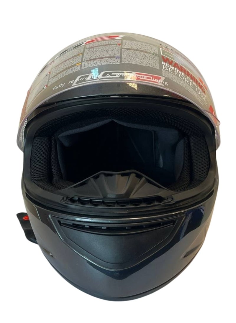 LS2 HELMETS Blast Full Face Motorcycle Helmet – Gray Metallic Lightweight, ECE Certified, Aerodynamic, Anti-Scratch Visor, for Men & Women Riders - Size Large  - Image 4
