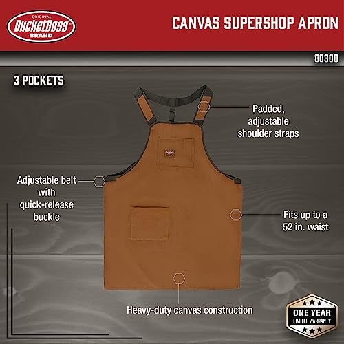 Bucket Boss mens Adjustable Tool Bag, Brown, 1- Pack US - Image 2