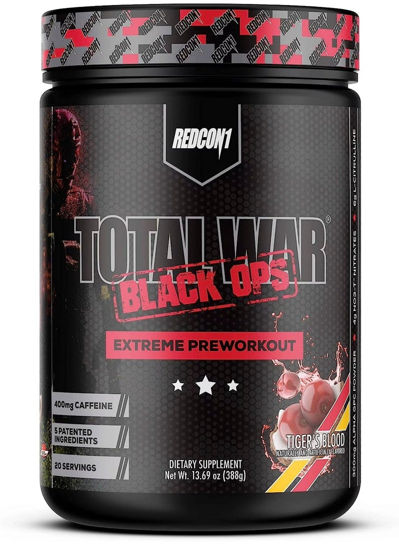 Total War Black Ops Extreme Pre Workout Tigers Blood 388g