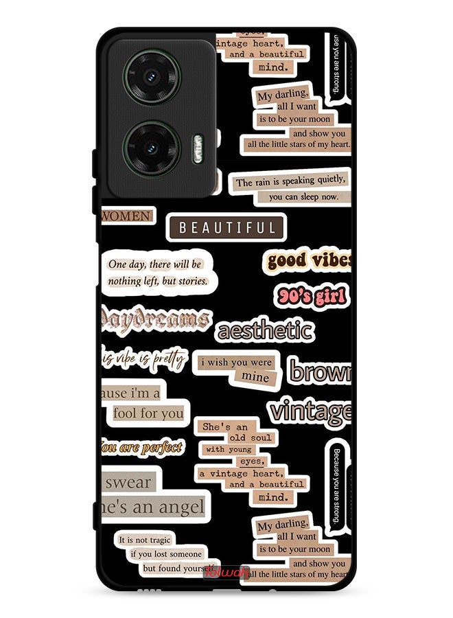 Tolwak Motorola Moto G35 5G Protective Case Cover Beautiful Quotes Stickers - Image 1