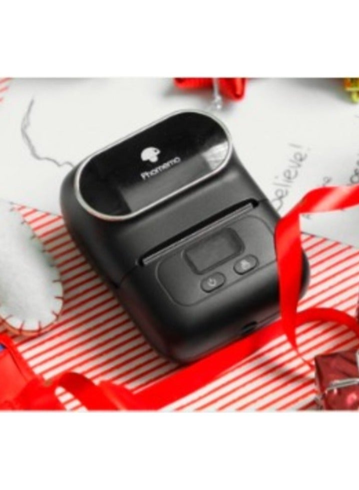 phomemo M110 Label Printer Portable Bluetooth Thermal Mini Label Maker Printer Apply to Labeling Compatible with Android & iOS System With 1 40×30mm Label Black - Image 1