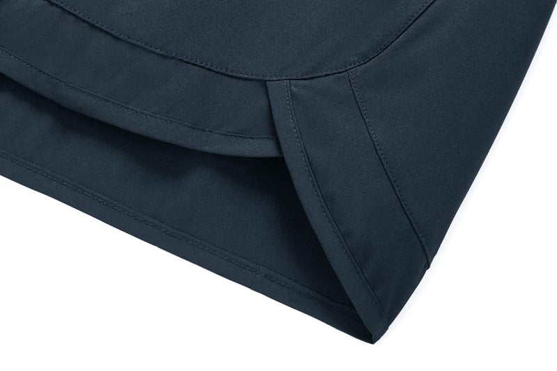 Tough Mode Womens 3" Lightweight Running WOD Volleyball Shorts Workout Mesh Liner Zip Pocket Navy - Image 5