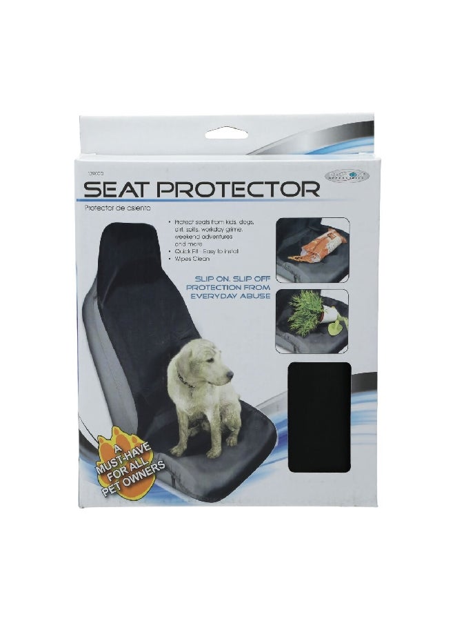 كاستوم أكسيسوريز حامي مقعد أمامي مقاوم للماء مصنوع من نسيج قوي باللون الأسود 13900D - Image 1