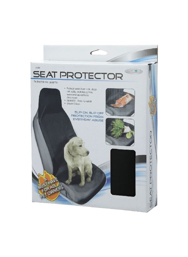 كاستوم أكسيسوريز حامي مقعد أمامي مقاوم للماء مصنوع من نسيج قوي باللون الأسود 13900D - Image 2