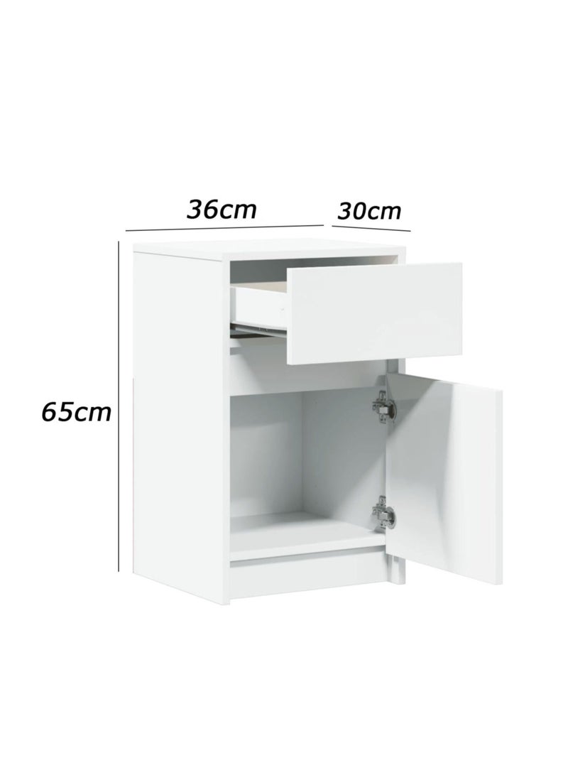Furniture Store Modern MDF nightstand - Height 65 cm - Width 36 cm - Depth 30 cm, from Furniture Store. - Image 4