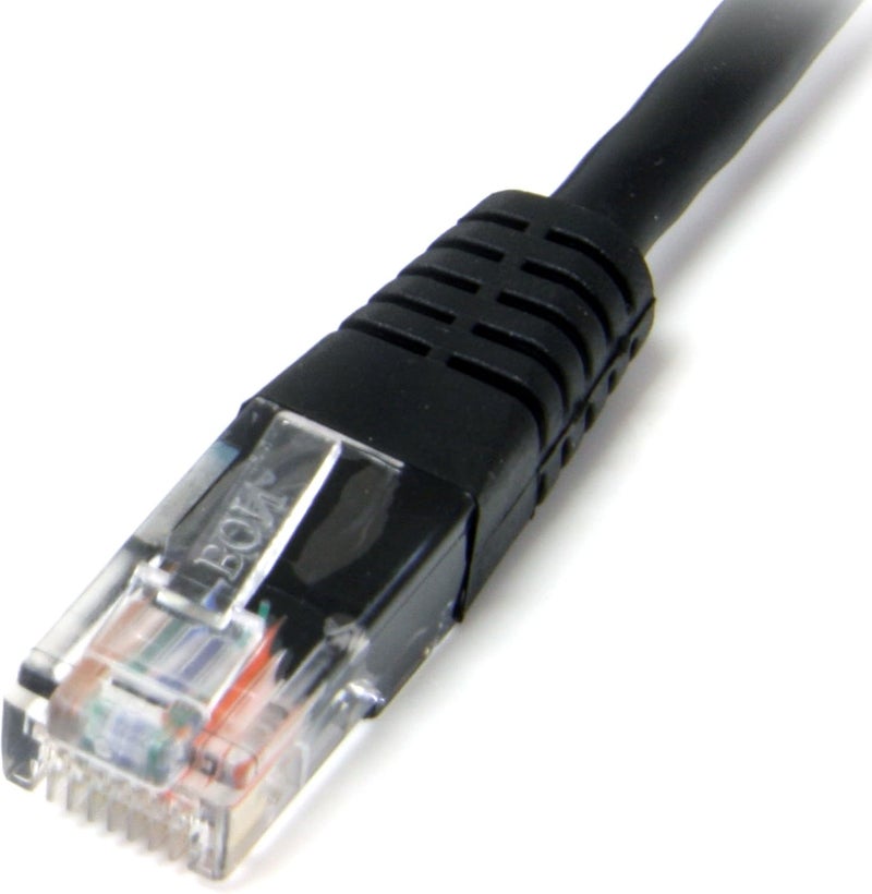 ستار تك كابل توصيل كات 5 إي أسود مصبوب RJ45 UTP بطول 50 قدم من .com - كابل توصيل بطول 50 قدم (M45PATCH50BK) - Image 2