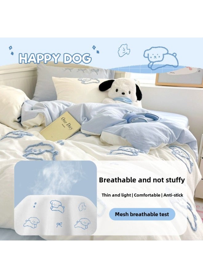 Generic Portable Bed Sheet Quilt Cover Pillowcase Bed Four-piece Set Thickened Double Travel Hotel Sleeper Non-pure Cotton Disposable-Color:[double Four-piece Set 5 Sets⭐】✅0 Sensitive And Non-irritating!-Specifications:Default Items  - Image 5