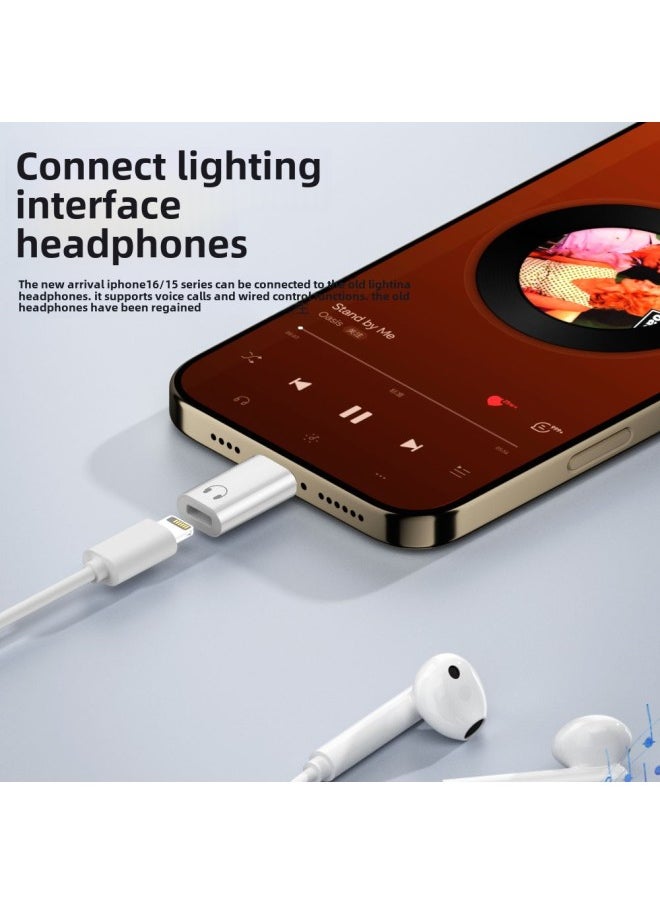 Generic - Applicable To Apple 16 Headset Adapter Type-c Revolution Lightning Mother High Quality HiFi Original Core Decoding-Interface Form:C Male To Lightning Female Pc Case Headphone Adapter - Image 1