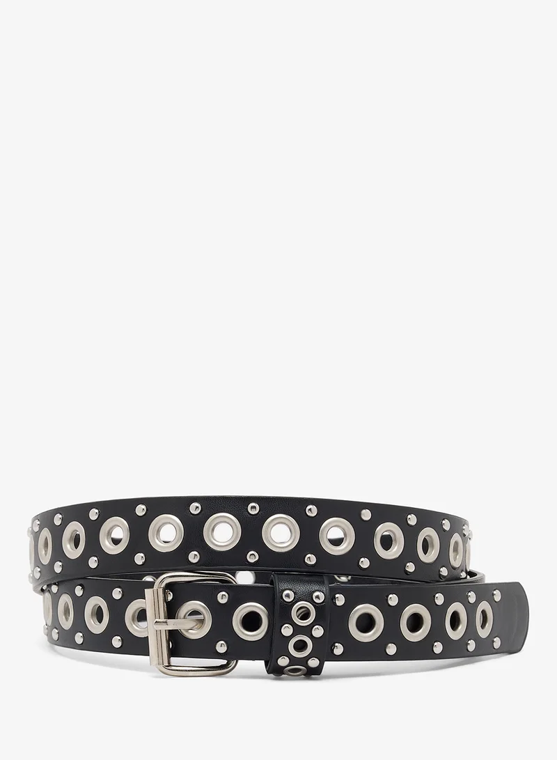 Casual Belt With Eyelets