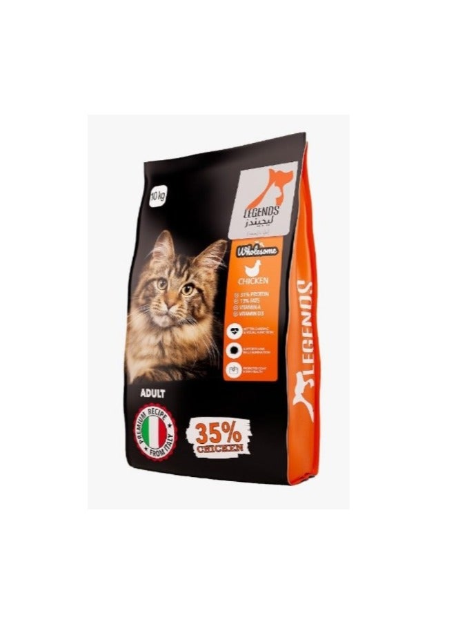 Legends Dry Food with Chicken for Adult Cats 10KG