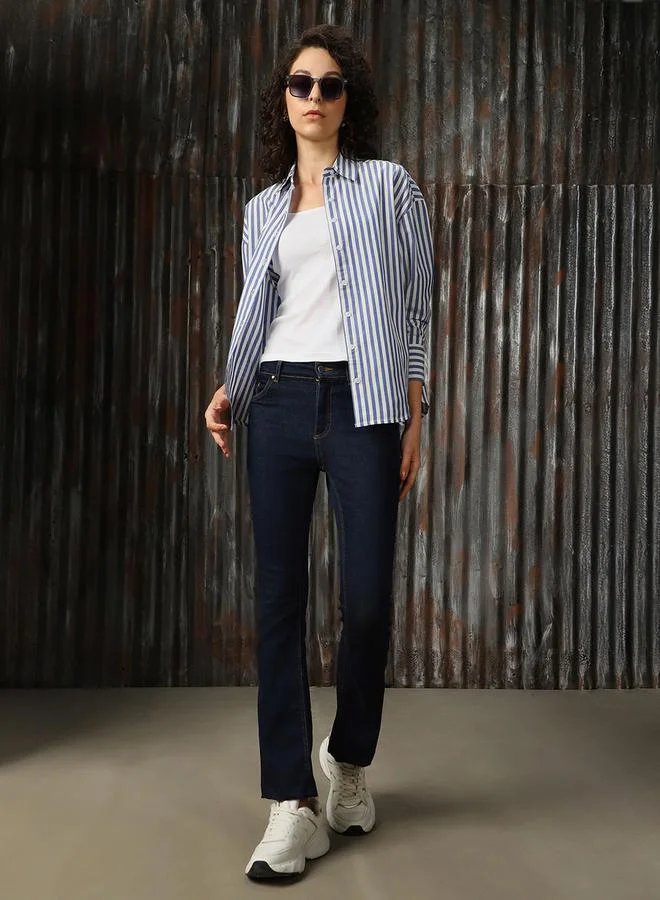 HIGH STAR Striped Spread Collar Buttoned Shirts by Styli