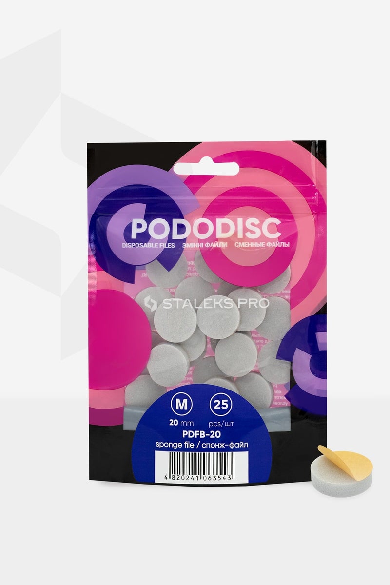 STALEKS PRO Disposable files-sponges for pedicure disc PODODISC M EXPERT (25 pcs) - Image 2