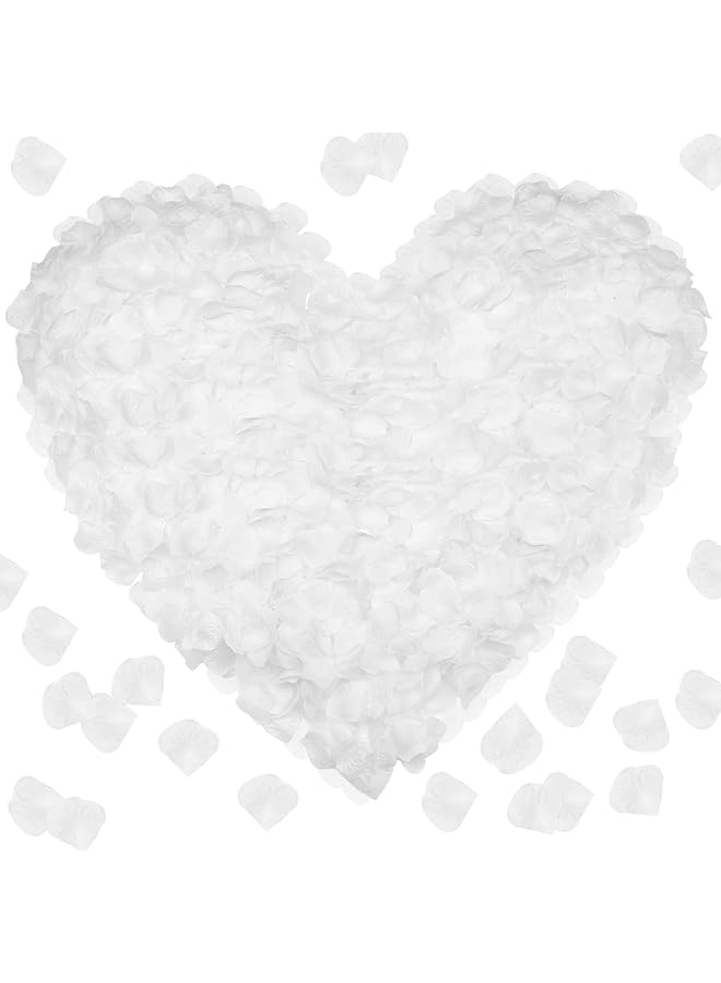 erorex Artificial Flowers Silk Rose Petals Decoration For Romantic Night Wedding Event Party Valentine'S Day And Anniversary Day Decoration 2000 Pcs White - Image 1
