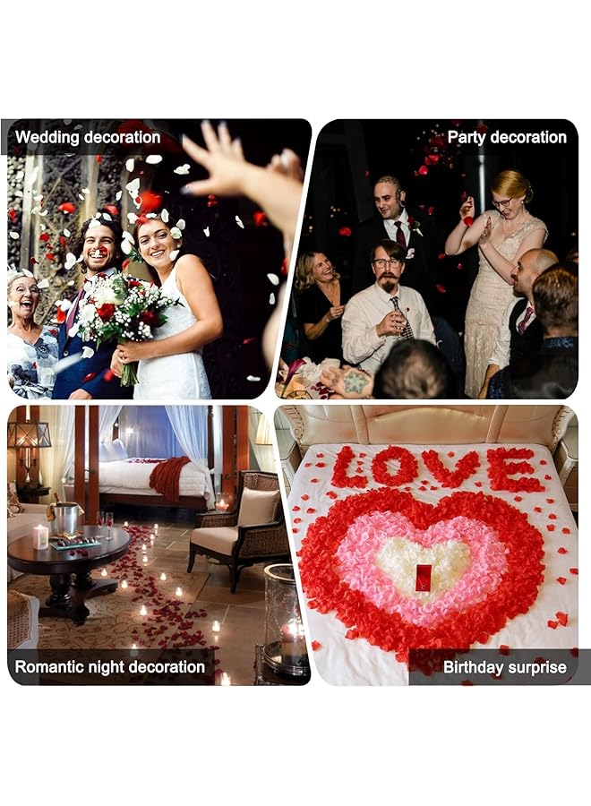 erorex Artificial Flowers Silk Rose Petals Decoration For Romantic Night Wedding Event Party Valentine'S Day And Anniversary Day Decoration 2000 Pcs White - Image 3