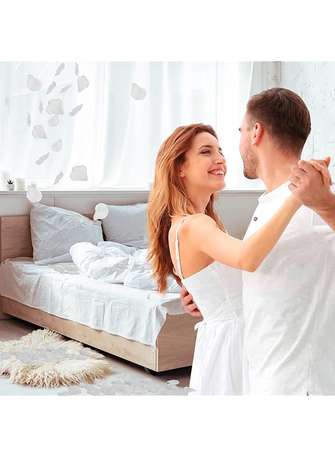 erorex Artificial Flowers Silk Rose Petals Decoration For Romantic Night Wedding Event Party Valentine'S Day And Anniversary Day Decoration 2000 Pcs White - Image 2