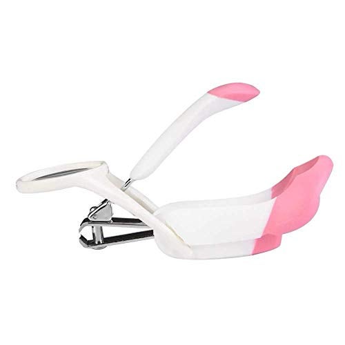 LAFILLETTE Nail Clipper with Magnifier Glass for Babies & Children in Pink Color - Image 1