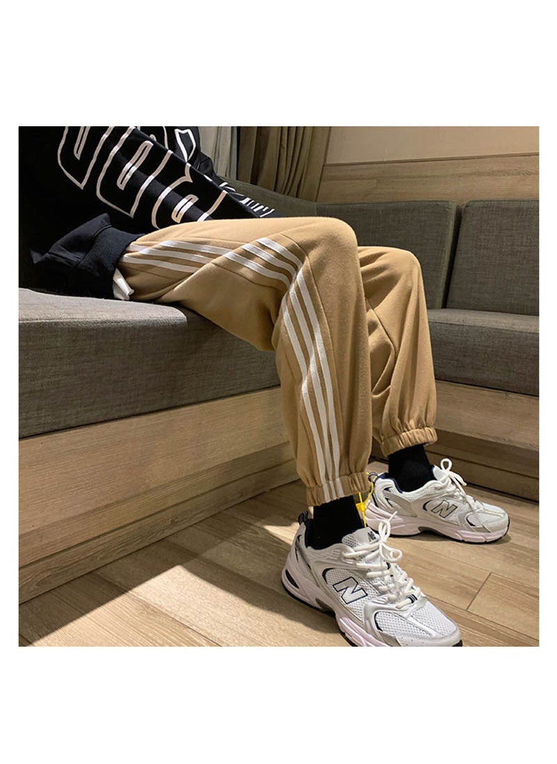 Generic - Trendy Brand Mens Casual Stripe Pants Spring/Fall Black - Image 1