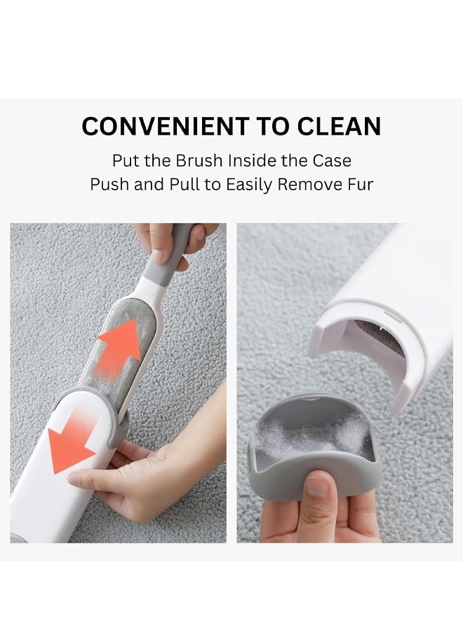 فرشاة إزالة شعر القطط والكلاب - فرشاة قابلة لإعادة الاستخدام لإزالة الوبر عن الحيوانات الأليفة، لإزالة الشعر من الملابس والأثاث والأرائك والسيارات والسجاد والفراش - تعمل على الشعر القصير والطويل، ذات وجهين - Image 5