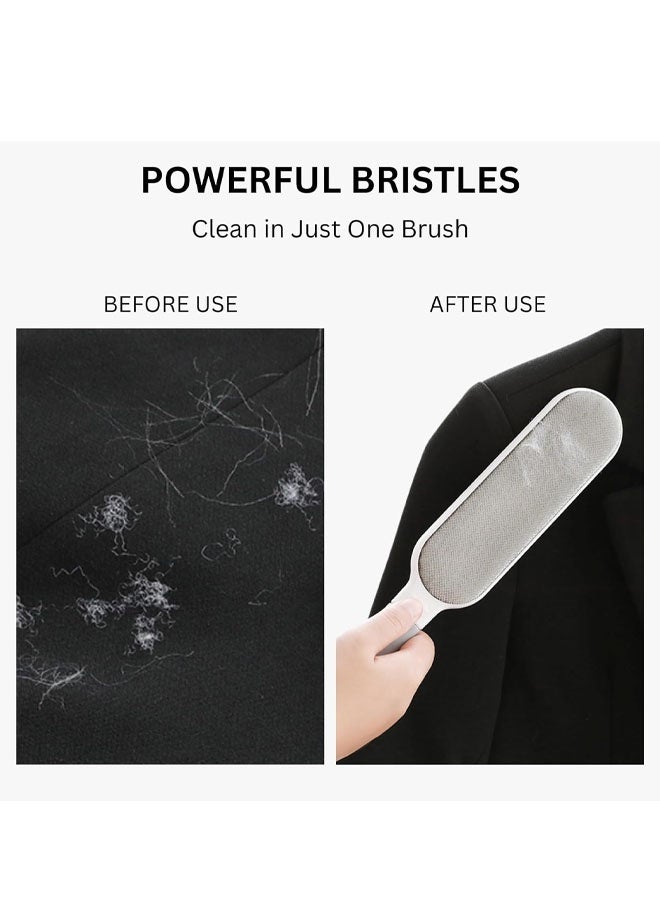 فرشاة إزالة شعر القطط والكلاب - فرشاة قابلة لإعادة الاستخدام لإزالة الوبر عن الحيوانات الأليفة، لإزالة الشعر من الملابس والأثاث والأرائك والسيارات والسجاد والفراش - تعمل على الشعر القصير والطويل، ذات وجهين - Image 2