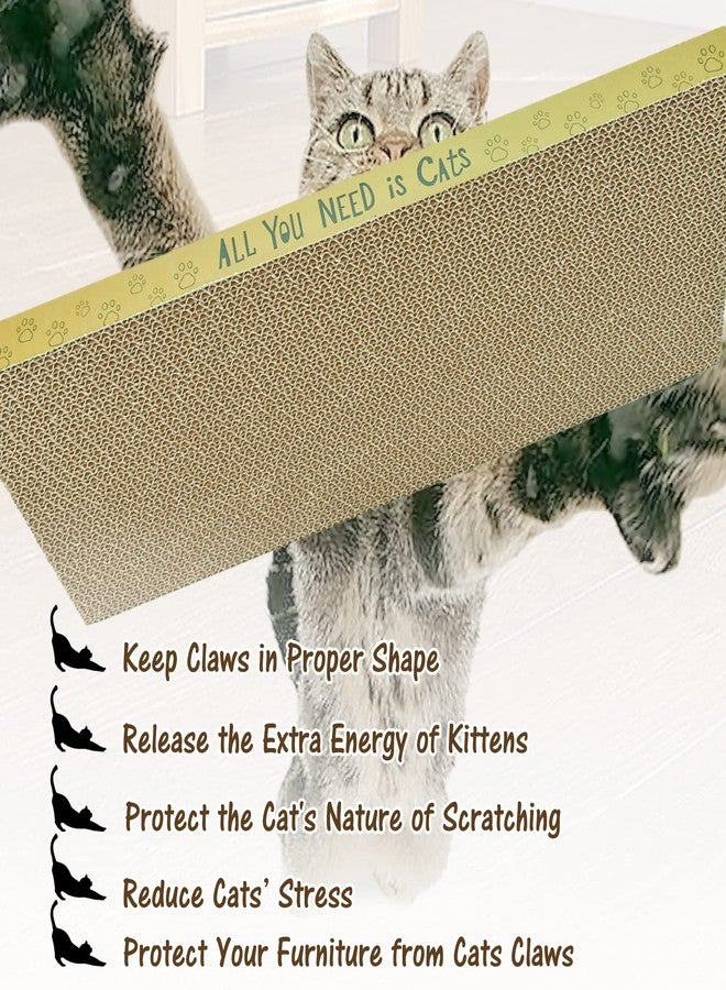 AccEncyc Cardboard Cat Scratcher Pads Cat Scratching Board for Indoor Cats 16.5x8.3x1 Inch Dual-Side Corrugated Cat Scratcher Reusable Cat Supplies - 3 Pack - Image 5