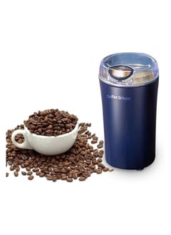 Generic Coffee bean grinder Electric Spices Grinder Mill With Stainless Steel Blade Electric Beans Spices Grains Herbs Peanuts Nuts Seeds (Blue or White)  - Image 1