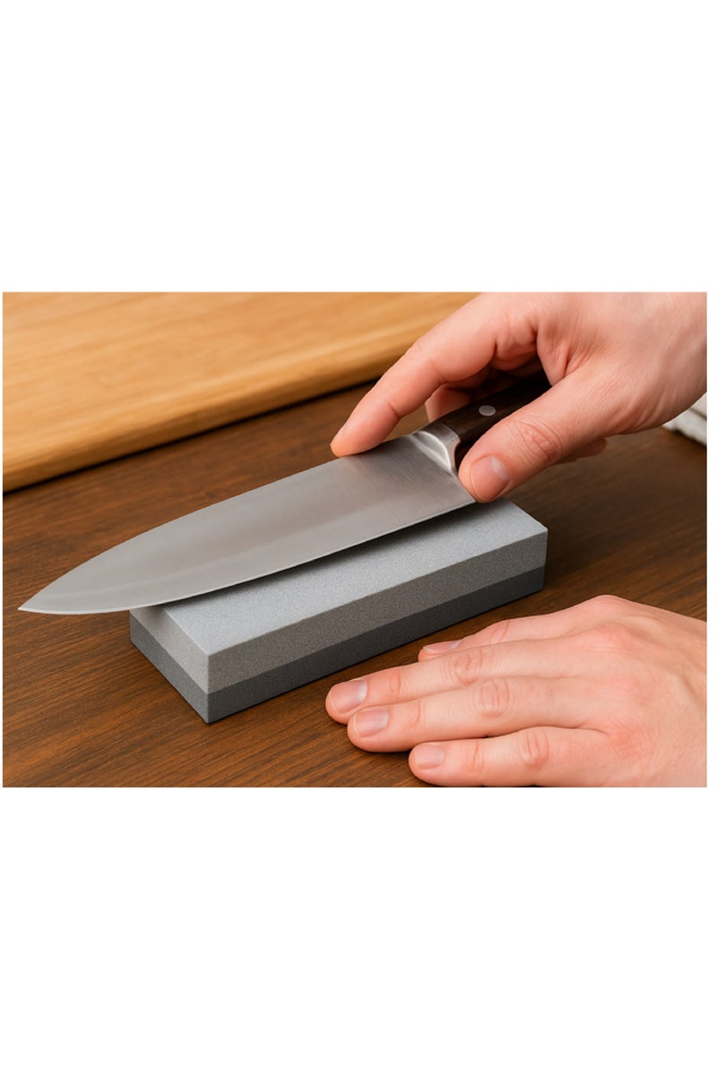 Royal Apex Combination Sharpening Stone, Aluminum Oxide Dual Grit, 8 x 2 x 1 Inch – Knife, Chisel & Tool Sharpening Block - Image 3
