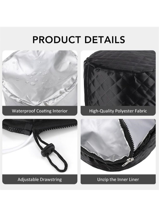 HOMESTAR Heat Cap for Deep Conditioning with Heats Up, Thermal Cap, Steamer Cap for Natural Hair, Portable Electric Heat Hair Spa Cap for Home Use, Black - Image 3
