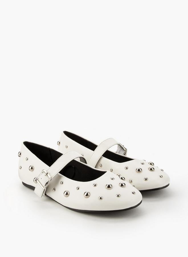 Celeste Women Studded Mary Jane Shoes - Image 3