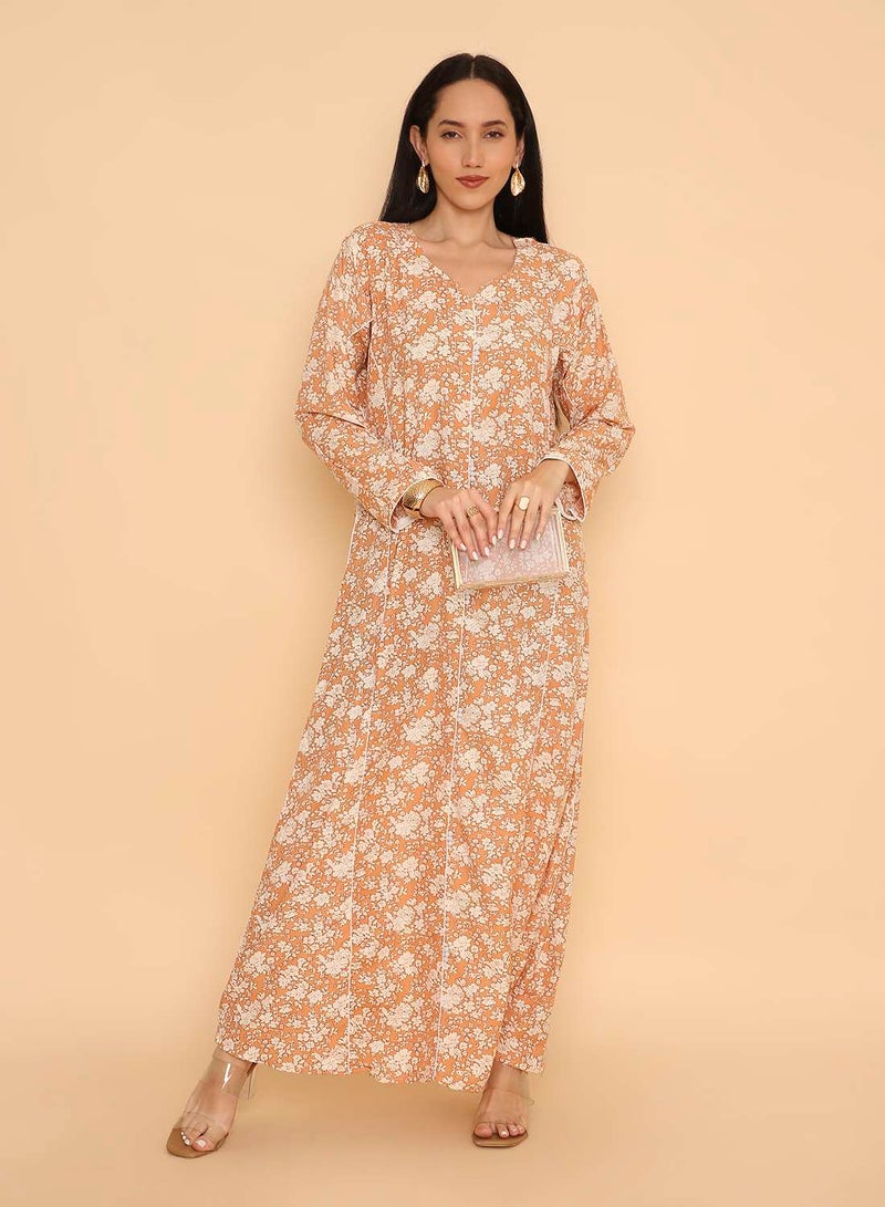 HANA & SARA Arabic womens unique styled long jalabiya dress - Image 1