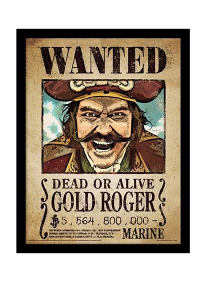 Pyramid Pyramid ABYstyle One Piece Live Action Gold Roger Wanted Poster Framed 
