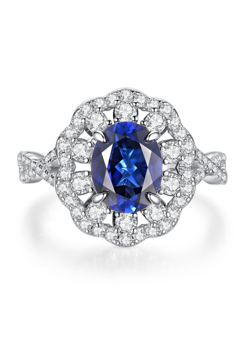 QUAINT Elegant 2-Carat Lab-Grown Sapphire Ring  - Image 2