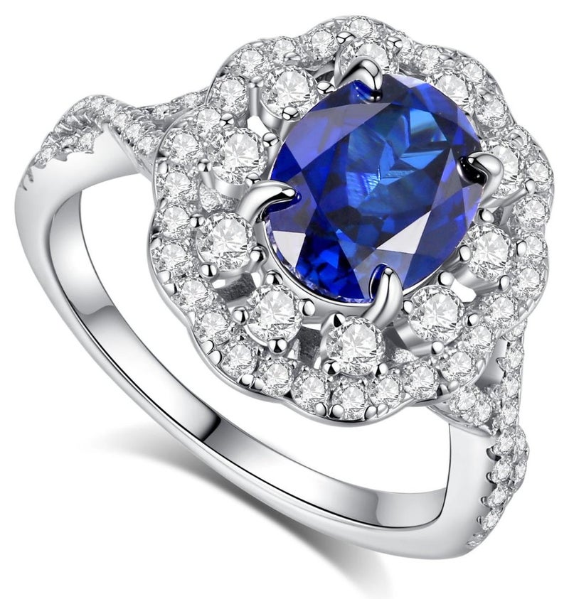 QUAINT Elegant 2-Carat Lab-Grown Sapphire Ring - Image 1
