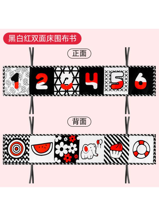 Black And White Bed Cloth Book Can Bite Baby Educational Toys Visual Training Montessori Early Education Cognitive Quiet Book