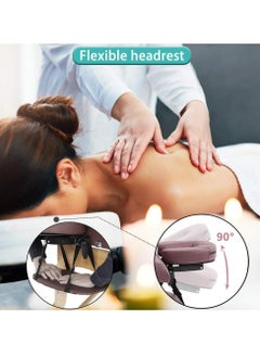 Sharpdo Portable Massage Table Massage Bed Folding 84 Inch Height Adjustable 2 Fold Lash Bed with Carry Case PU Leather Professional Spa Salon Tattoo Facial Bed with Face Cradle, Hold Up to 450Lbs, Brown  - Image 2