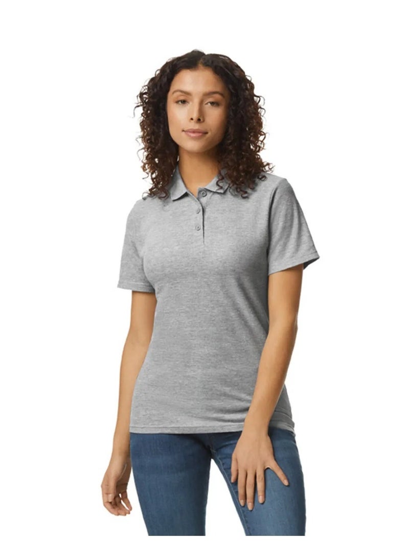 Gildan Original Gildan  Premium 100% Cotton Polo T-Shirt G3800 (Sport Grey Color Only 90% Cotton and 10% Polyester) - Image 2
