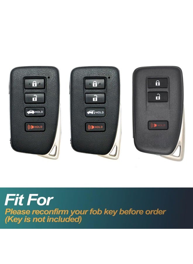 FEYOUN Key Fob Cover Compatible with Lexus RX ES GS LS NX RS GX LX RC LC is Smart 4 Buttons TPU Remote Keyless Key Fob Case Protection Shell Accessories, White - Image 2