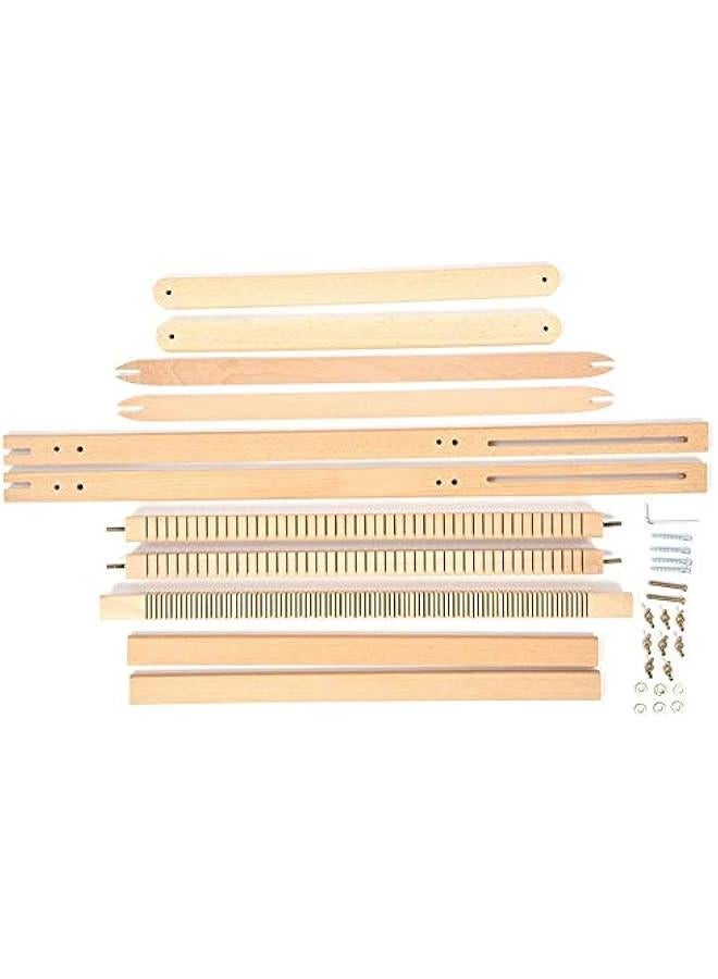 Weaving Kit, 70x50x3cm Wooden Adjustable Multi-Craft Hand Knitting Machine Blanket Scarf DIY Sewing Machine Weaving Frame DIY Woven Tool Set for Beginners Kids Intellectual Toy  - Image 2