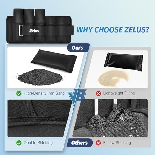 ZELUS 1 Pair Adjustable Ankle Weights, 2 4 6 8 10 lb Modularized Leg Weight Straps for Women Men, Weighted Ankle Weight Set with Reflective Strip, 1-5 lb per Ankle Strap for Gym Yoga Jogging Walking - Image 3