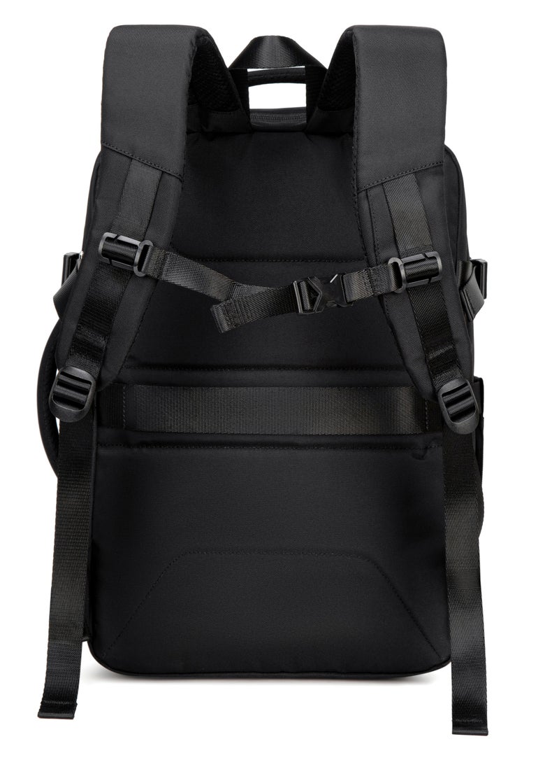 Chantria Expandable Laptop Backpack for Women Water Resistant Multifunctional Anti-Theft Backpack with 180° Opening and Water-Proof Compartment, CB00617- Black  - Image 3