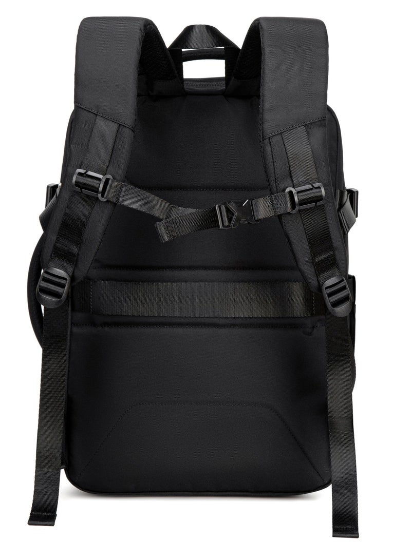 Chantria Expandable Laptop Backpack for Women Water Resistant Multifunctional Anti-Theft Backpack with 180Â° Opening and Water-Proof Compartment, CB00617, Black - Image 4