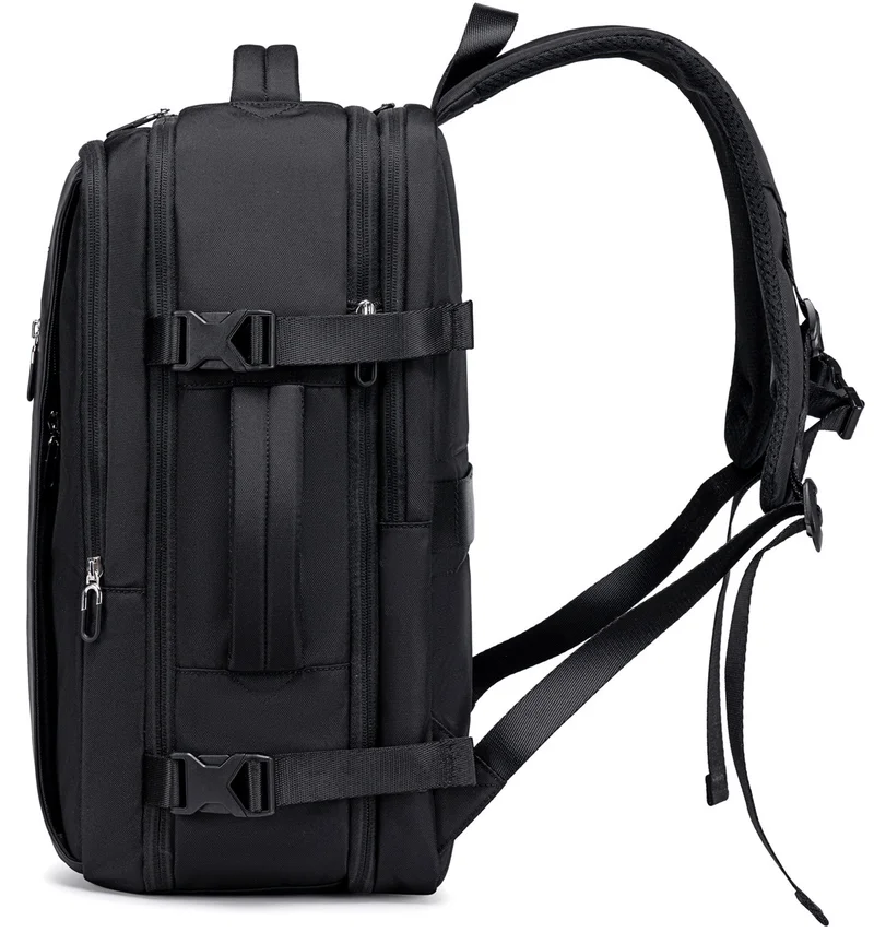Chantria Black Expandable Laptop Backpack for Women Water Resistant Multifunctional Anti-Theft Backpack with 180Â° Opening and Water-Proof Compartment, CB00617, Black for Women | Best Price UAE