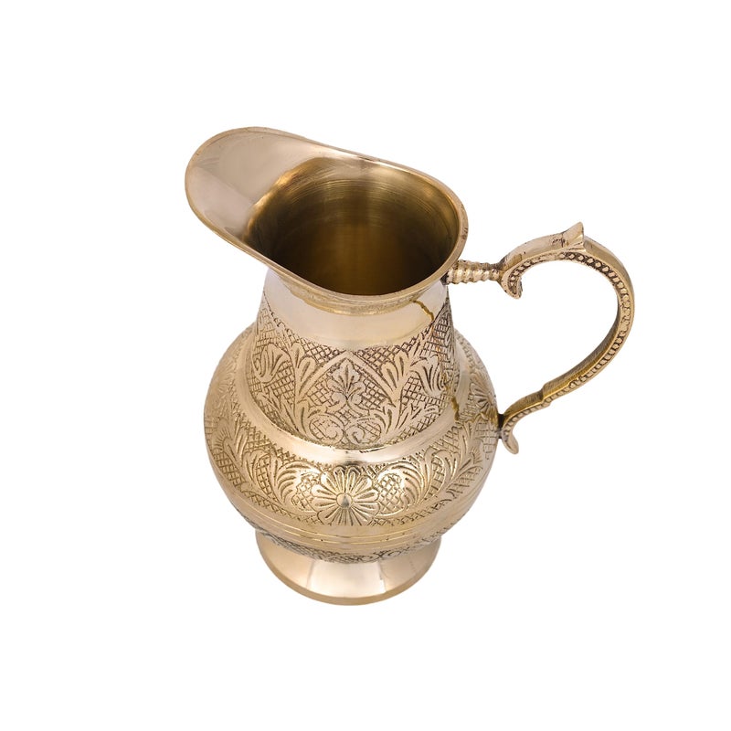 1 Litre Brass Diamond Water Jug Jug (Brass)  - Image 3