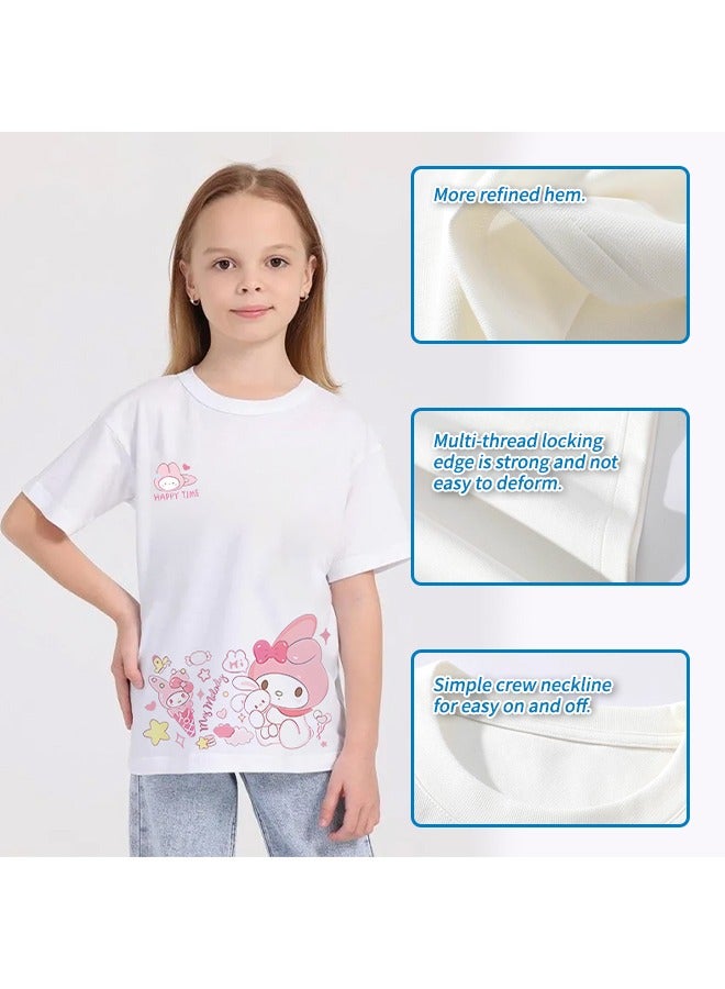 3-12 Years Old Children's Summer Cotton Cartoon Short-Sleeved T-Shirt, Breathable And Sweat-Absorbent Sports Top - Image 5