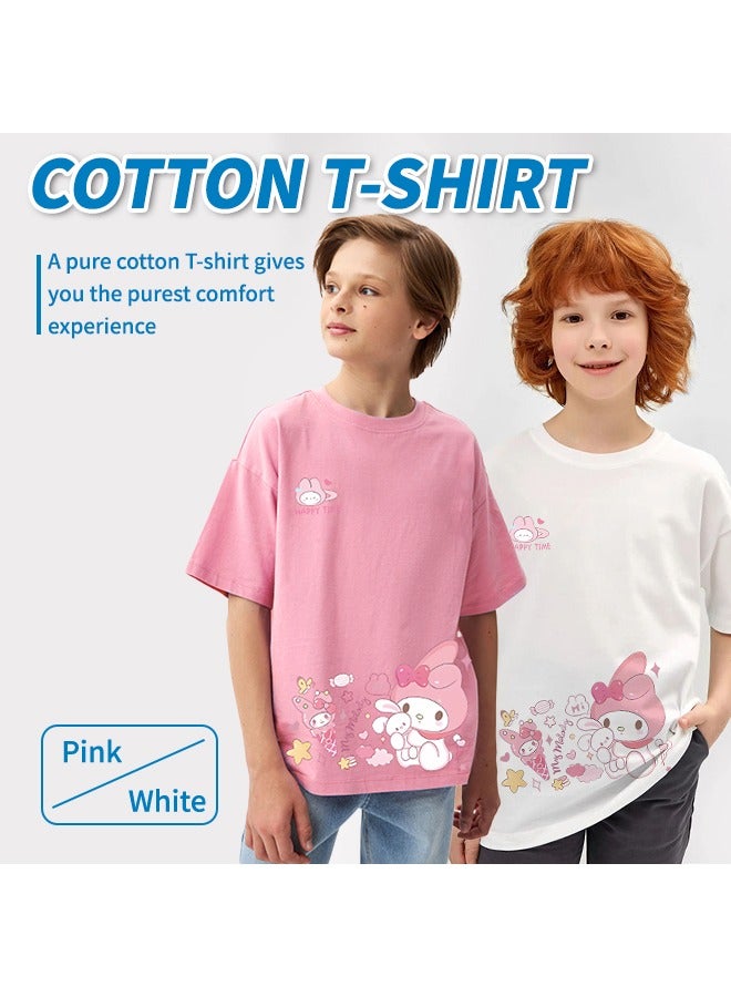 3-12 Years Old Children's Summer Cotton Cartoon Short-Sleeved T-Shirt, Breathable And Sweat-Absorbent Sports Top - Image 2